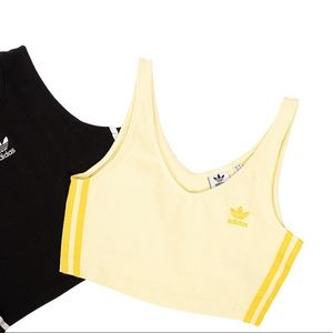 Kendall Jenner’s preowned yellow Adidas crop top Sz Sm